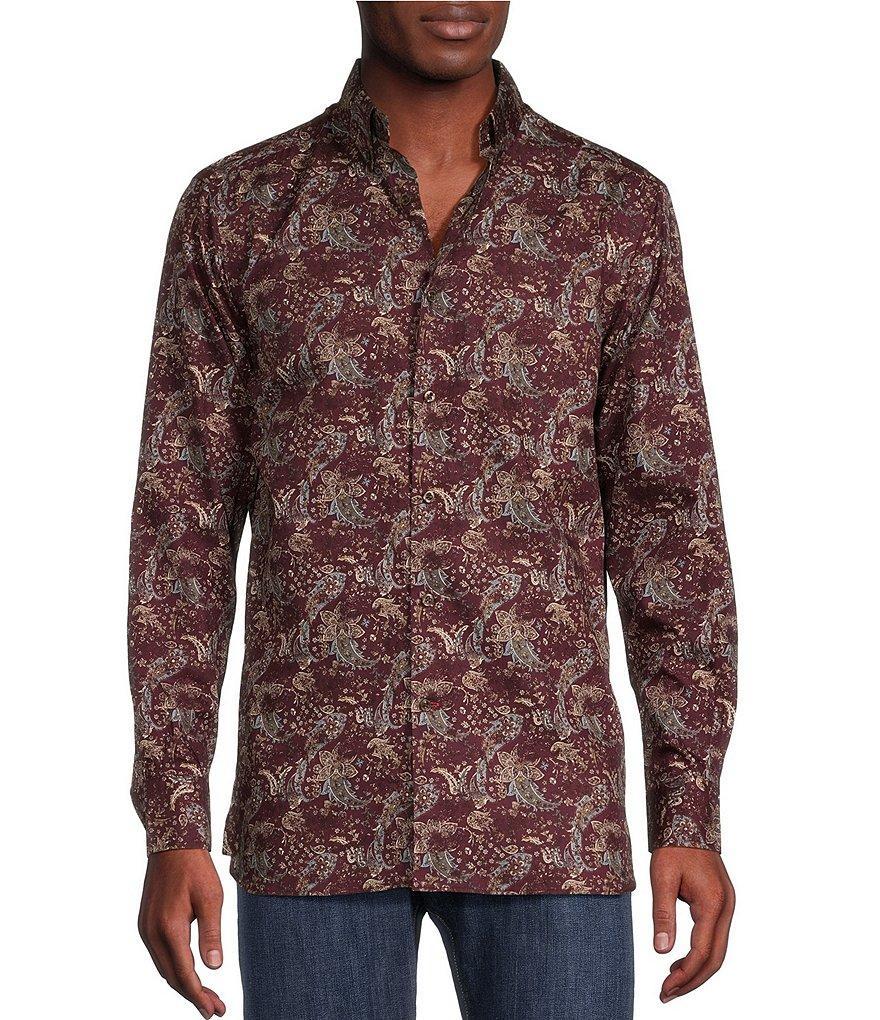 Cremieux Blue Label Twill Paisley Print Long Sleeve Woven Shirt Product Image