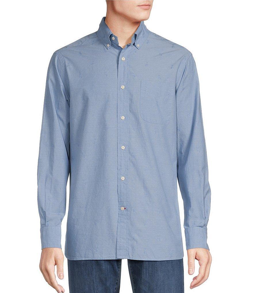 Cremieux Blue Label Chuck Jacquard Oxford Long Sleeve Woven Shirt Product Image