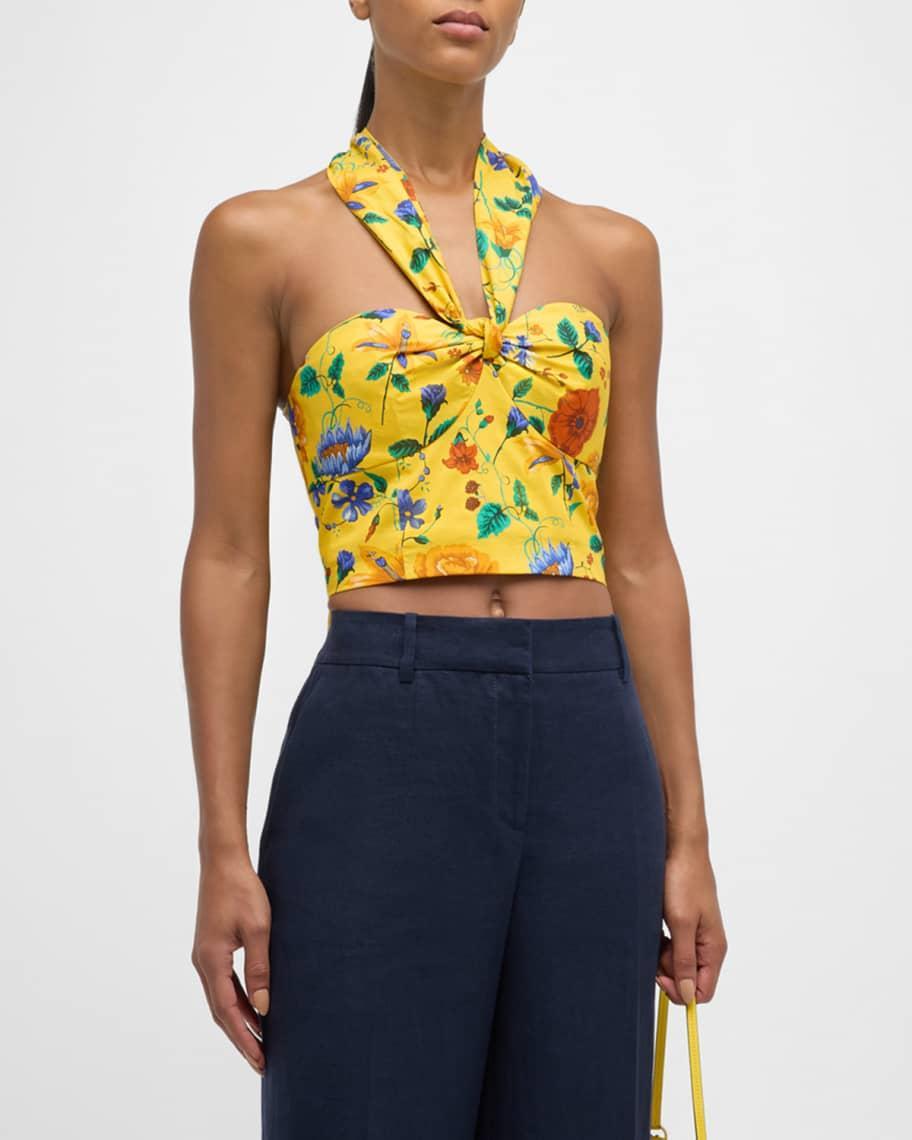 Piana Floral Cotton Poplin Halter Top product image