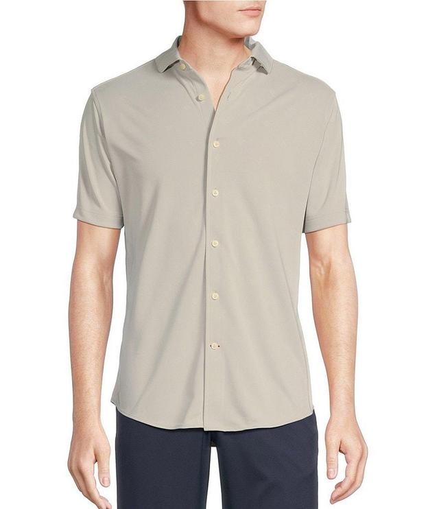 Cremieux Blue Label Performance Jacquard Short Sleeve Coatfront Shirt Product Image