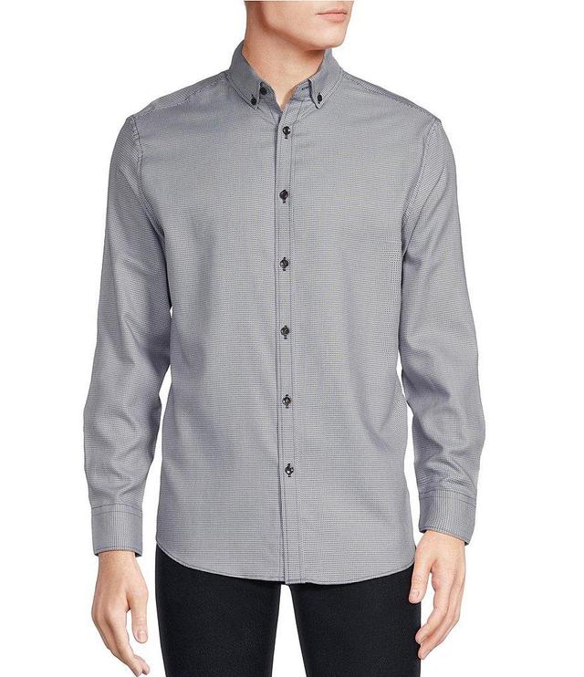 Murano Big & Tall Classic Fit Diamond Dobby Long Sleeve Woven Shirt Product Image