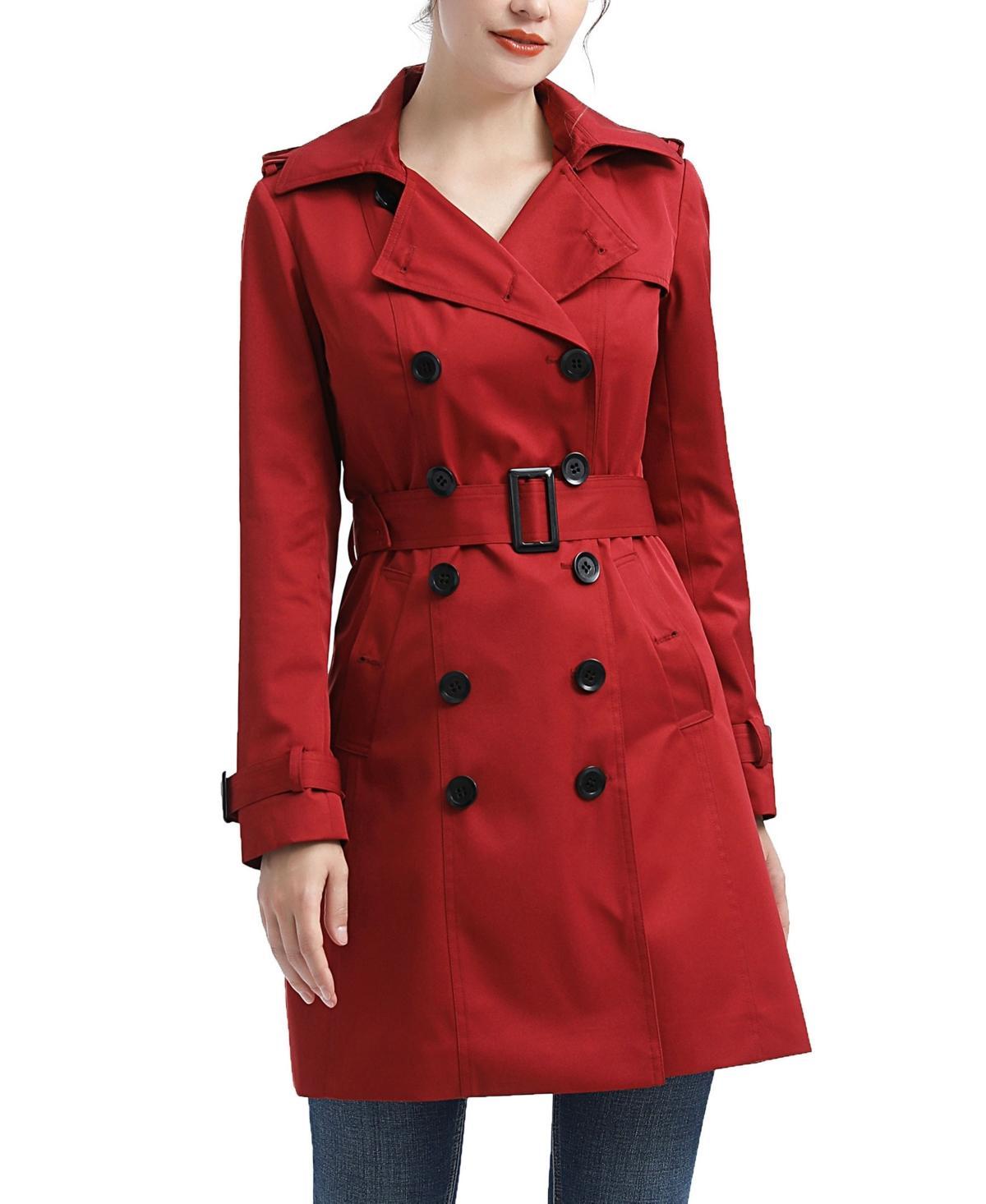 Womens Adley Water Resistant Hooded Trench Coat Product Image