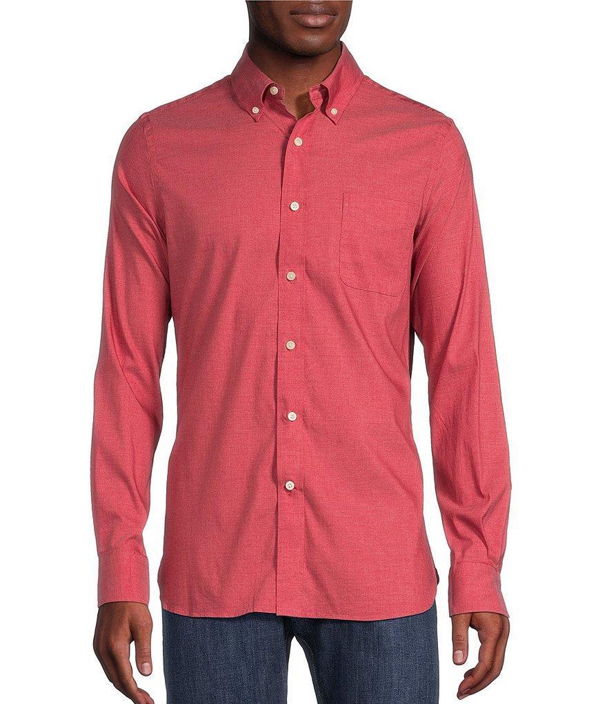 Cremieux Blue Label Slim Fit Solid Flex Twill Long Sleeve Woven Shirt Product Image