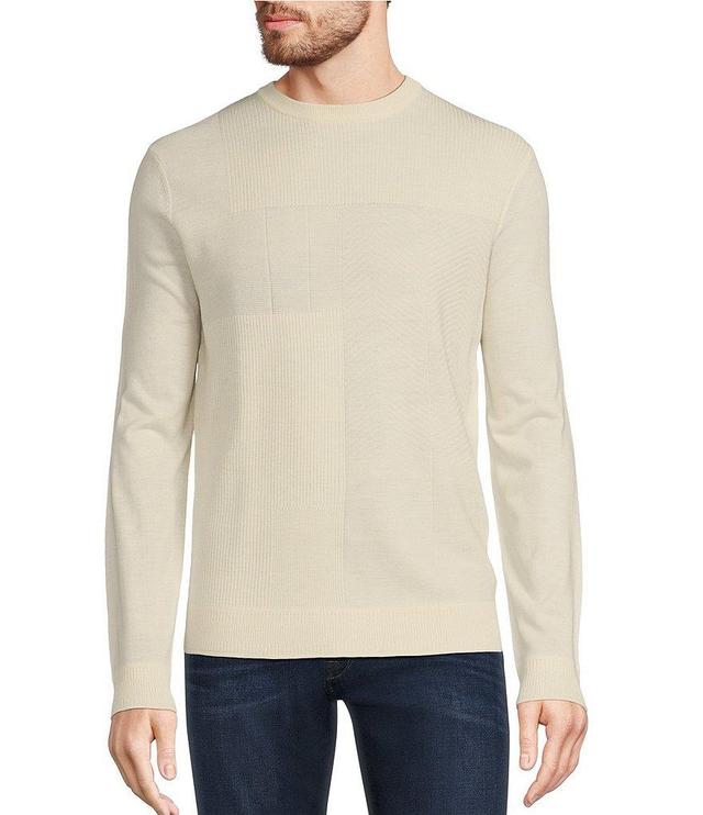 Murano Solid Performance Textured Crew Neck Sweater Product Image