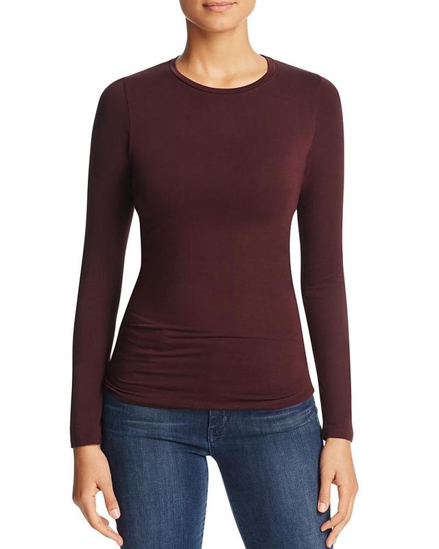 Womens Soft Touch Crewneck Long-Sleeve Top Product Image