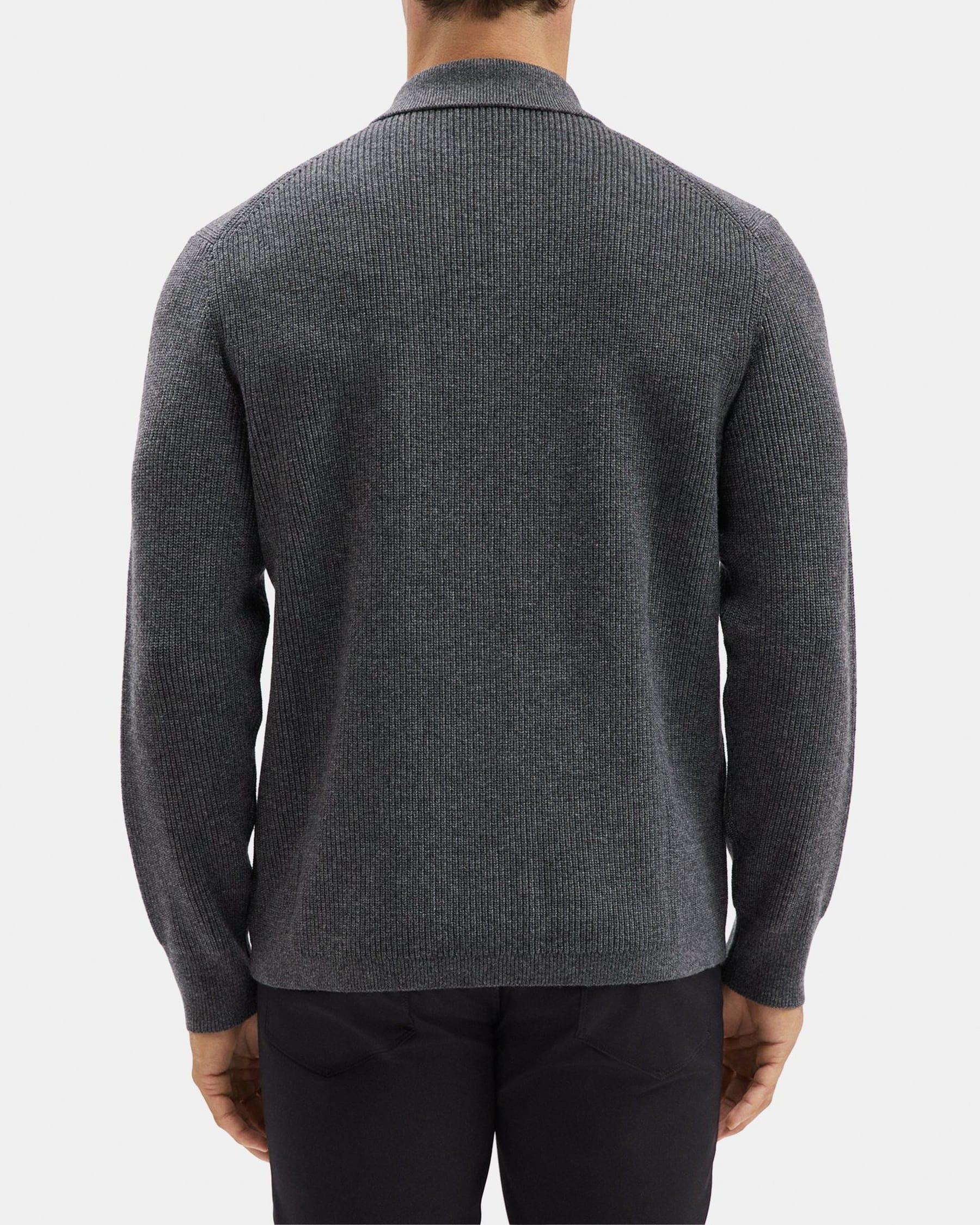 Knit Shirt Jacket in Wool-Cashmere Product Image