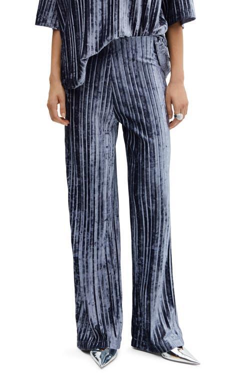 MANGO Velvet Straight Leg Pants product image