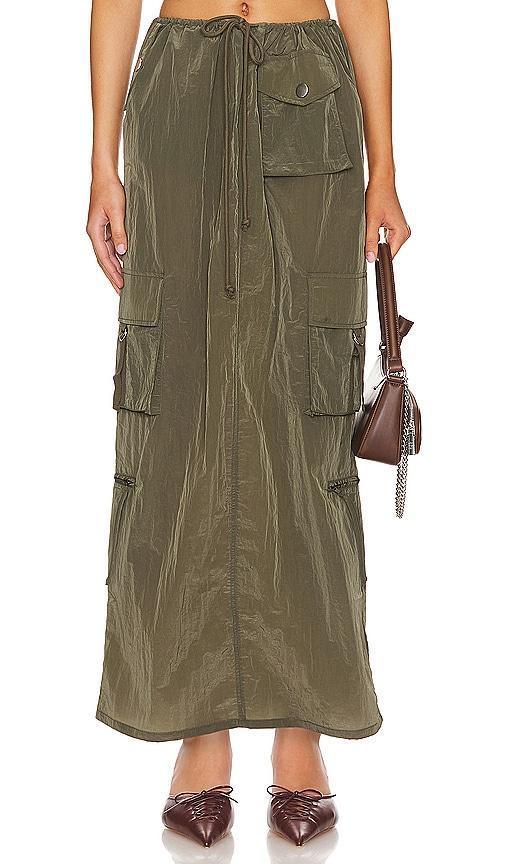 Lovers and Friends Noah Maxi Skirt in Olive Green Product Image