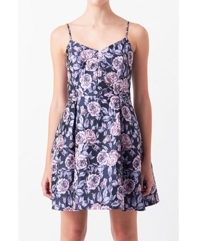 Endless Rose Floral Jacquard Minidress Product Image