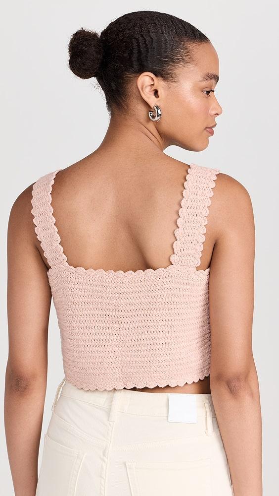 Favorite Daughter Floral Crochet Front Button Top​ | Shopbop Product Image