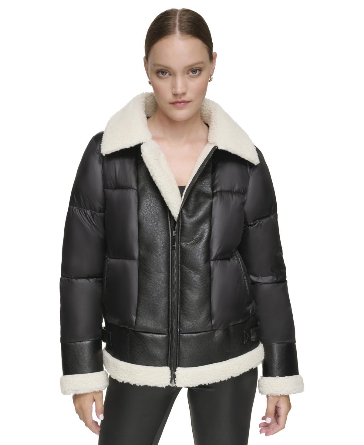 Andrew Marc Sport Cir Faux Shearling Puffer Jacket Product Image