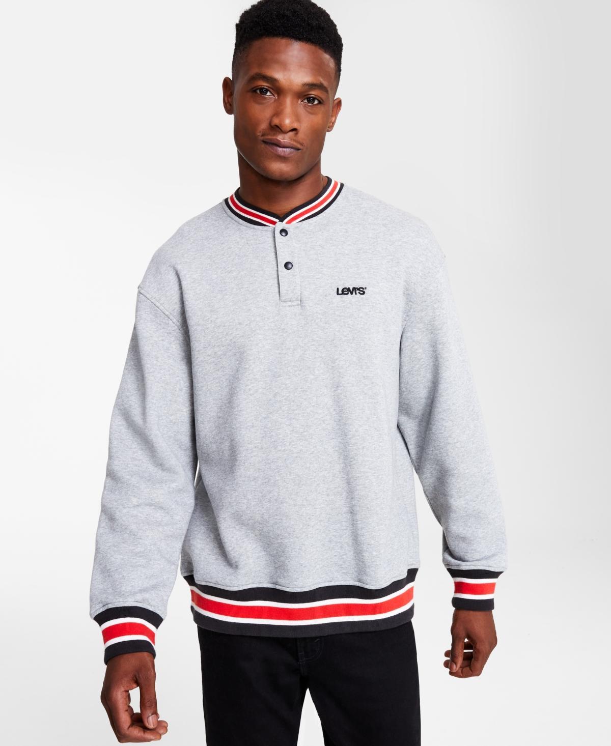 Levis Mens Snap-Front Henley Sweatshirt Product Image