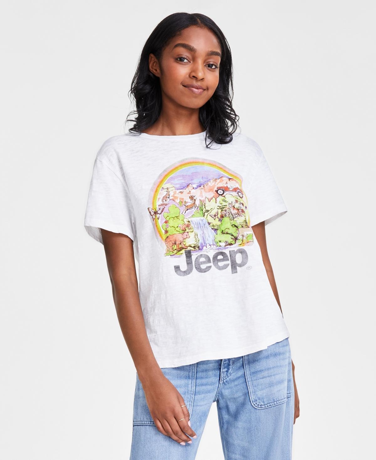 Lucky Brand Womens Jeep Rainbow Cotton Boyfriend T-Shirt Product Image