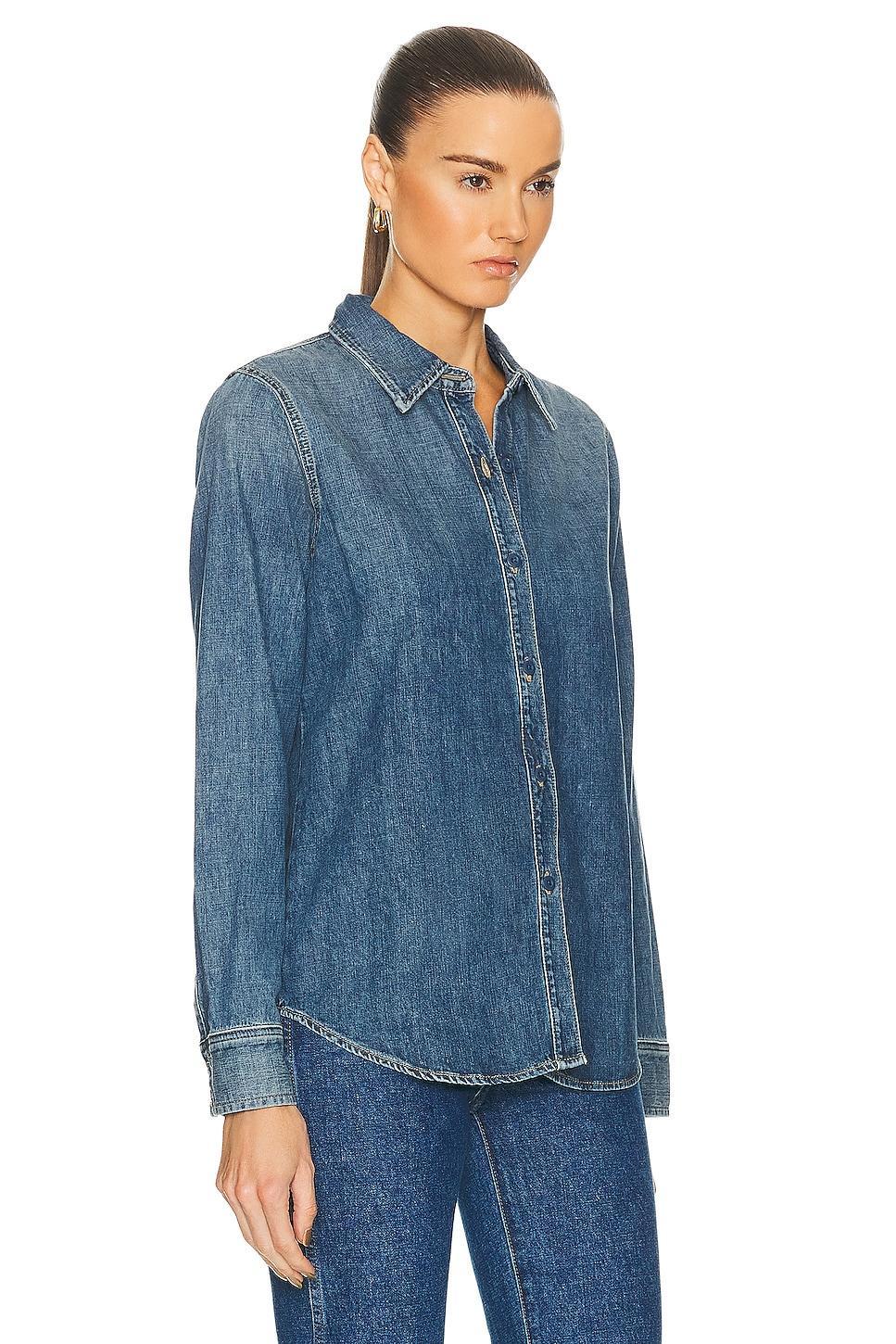 Marlise Button-Front Denim Shirt Product Image