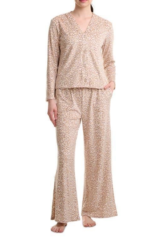 Splendid Long Sleeve Wide Leg Velour Pajamas Product Image