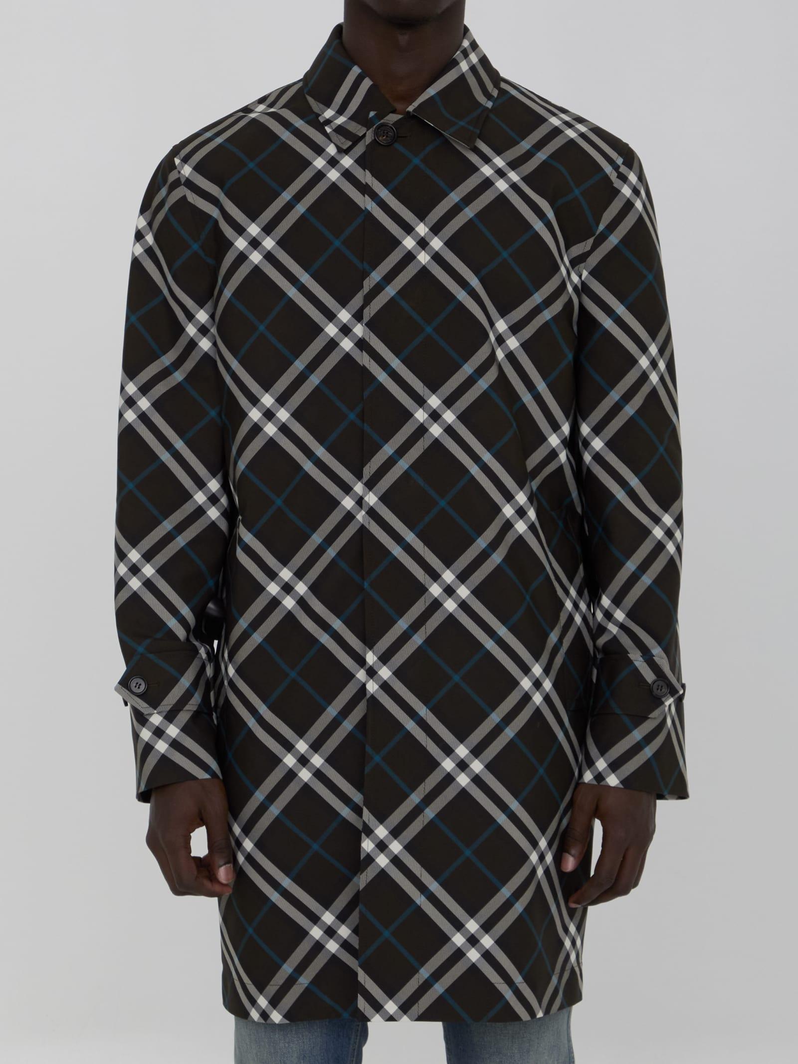 BURBERRY Check Medium Trench Coat In Brown Product Image