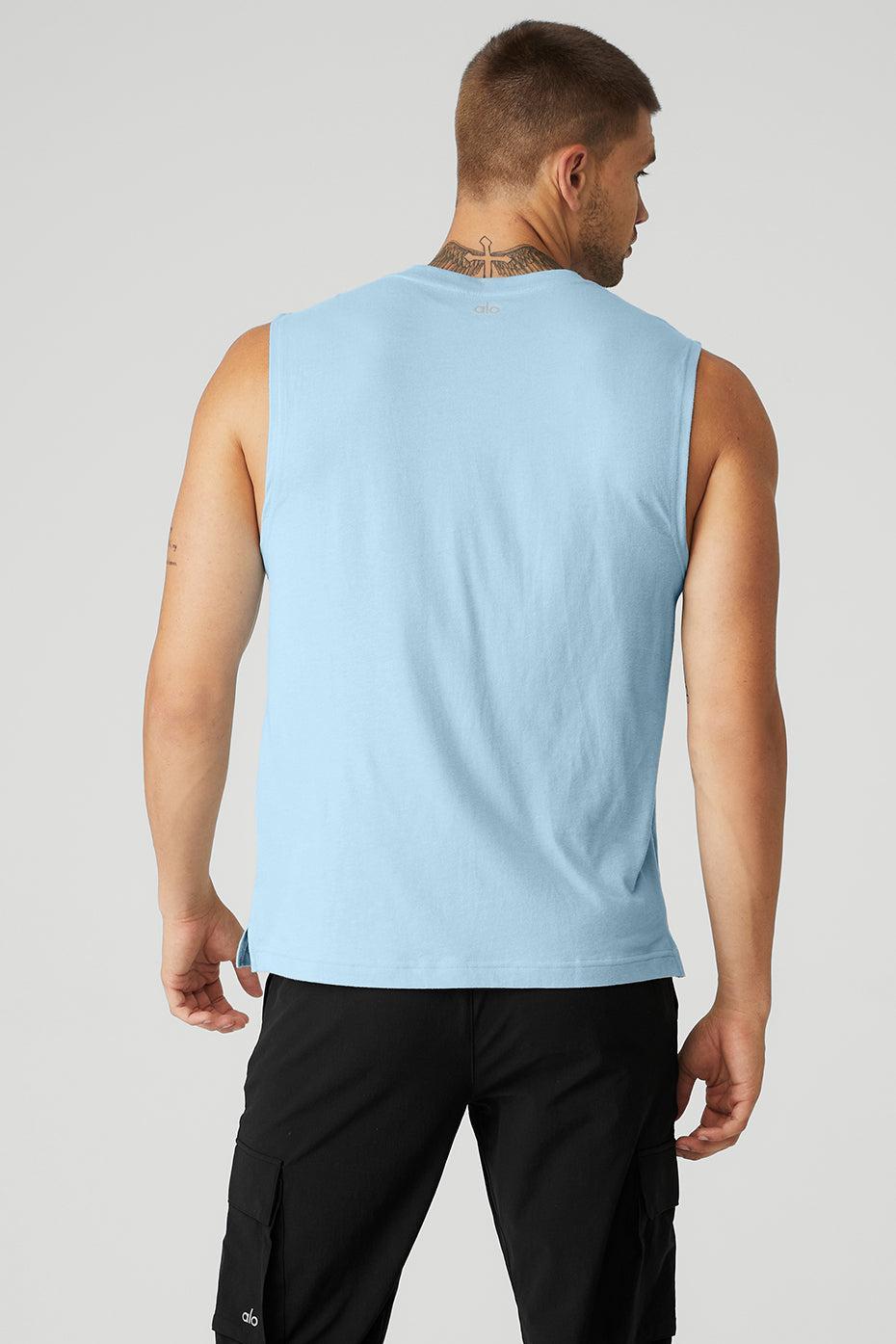 The Triumph Muscle Tank - Calm Blue Male Product Image