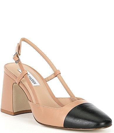 Steve Madden Becka Leather Cap Toe Slingback Pumps Product Image