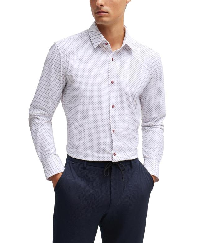 Boss by Hugo Boss Mens Printed Performance Slim-Fit Shirt Product Image