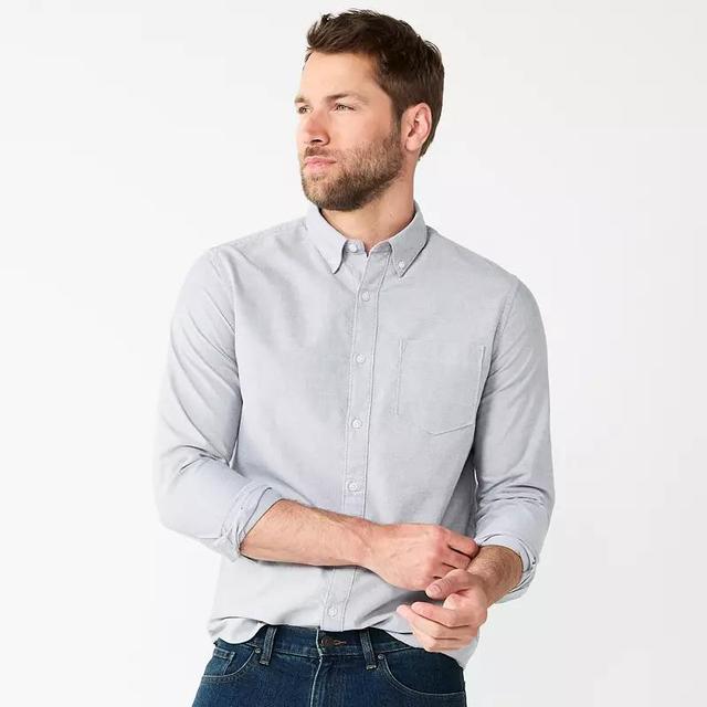 Mens Sonoma Goods For Life Long Sleeve Perfect Length Button-Down Shirt Product Image