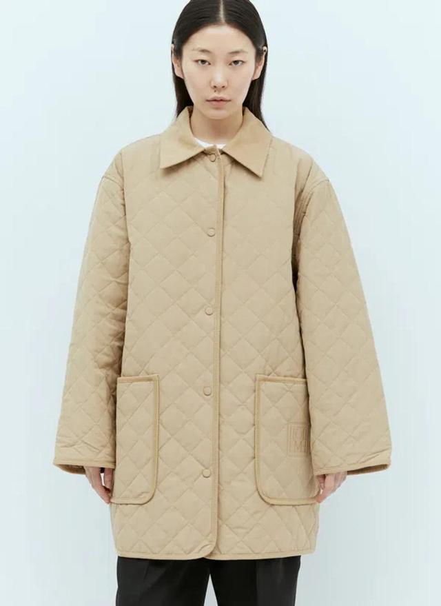 Quilted Barn Jacket In Cream Product Image