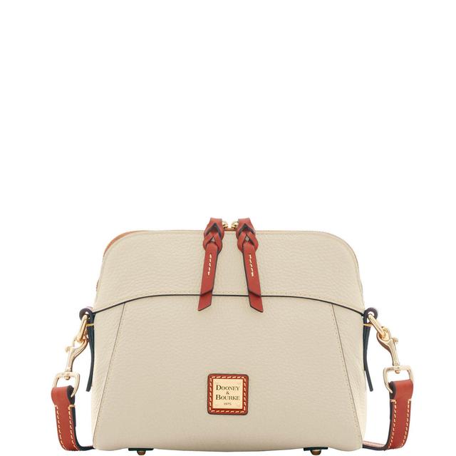 Dooney & Bourke Womens Pebble Grain Cameron Crossbody Leather Shoulder Bag in Bone Product Image