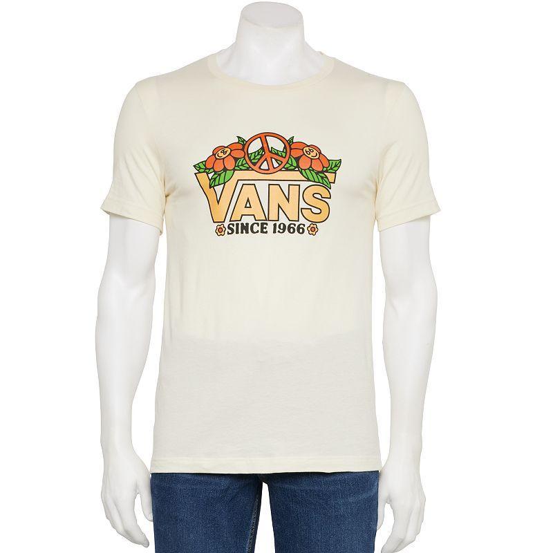 Mens Vans Logo Short Sleeve Graphic Tee White Product Image