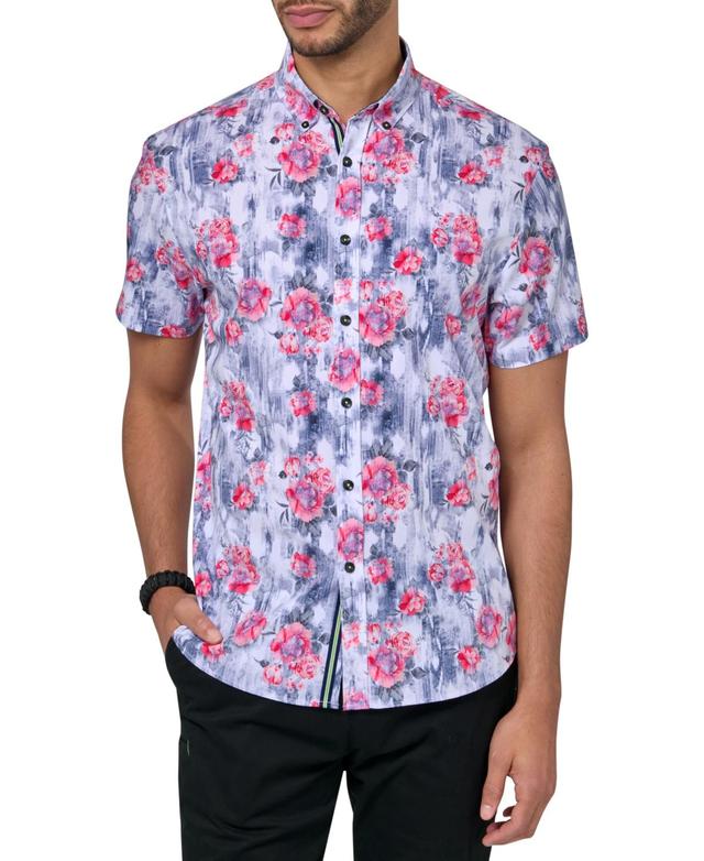 Society of Threads Mens Regular-Fit Non-Iron Performance Stretch Floral Button-Down Shirt Product Image