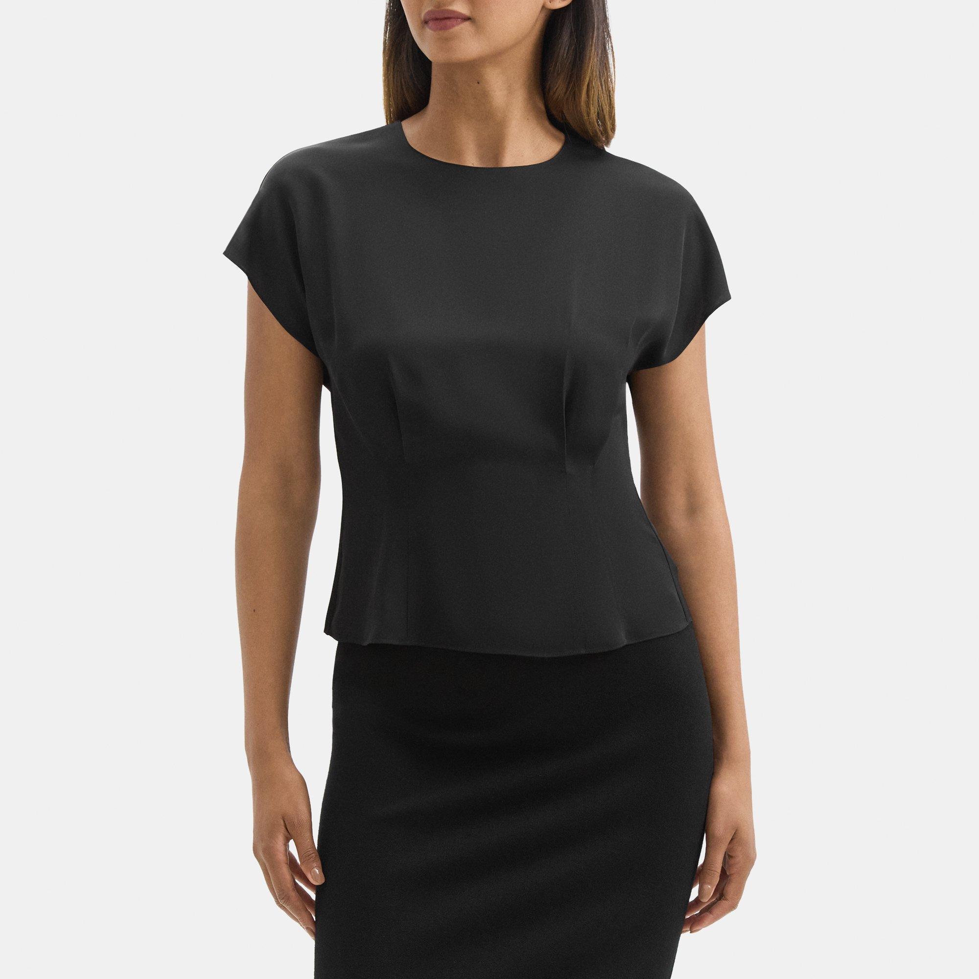 Silk Peplum Top | Theory Outlet Product Image