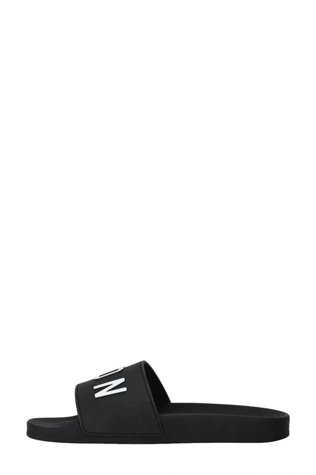 DSQUARED2 Sliders Icon  In Rubber In Black Product Image