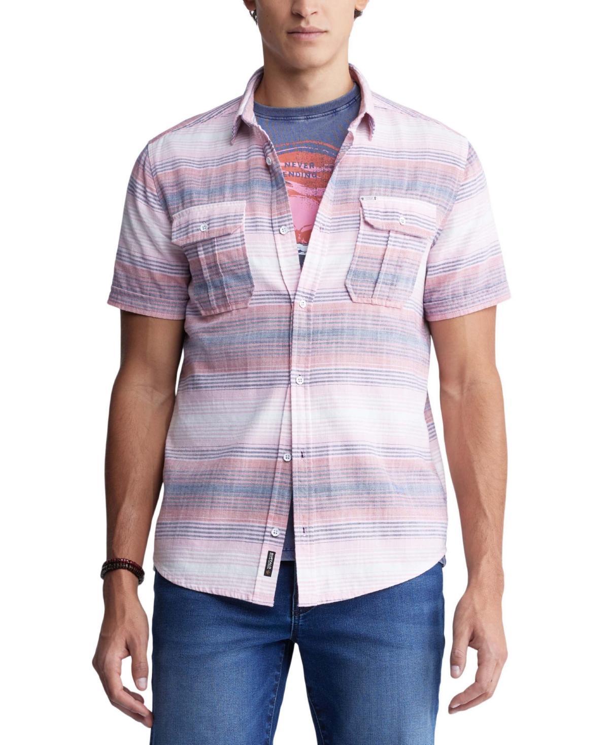 Buffalo David Bitton Mens Siboba Striped Short-Sleeve Shirt Product Image