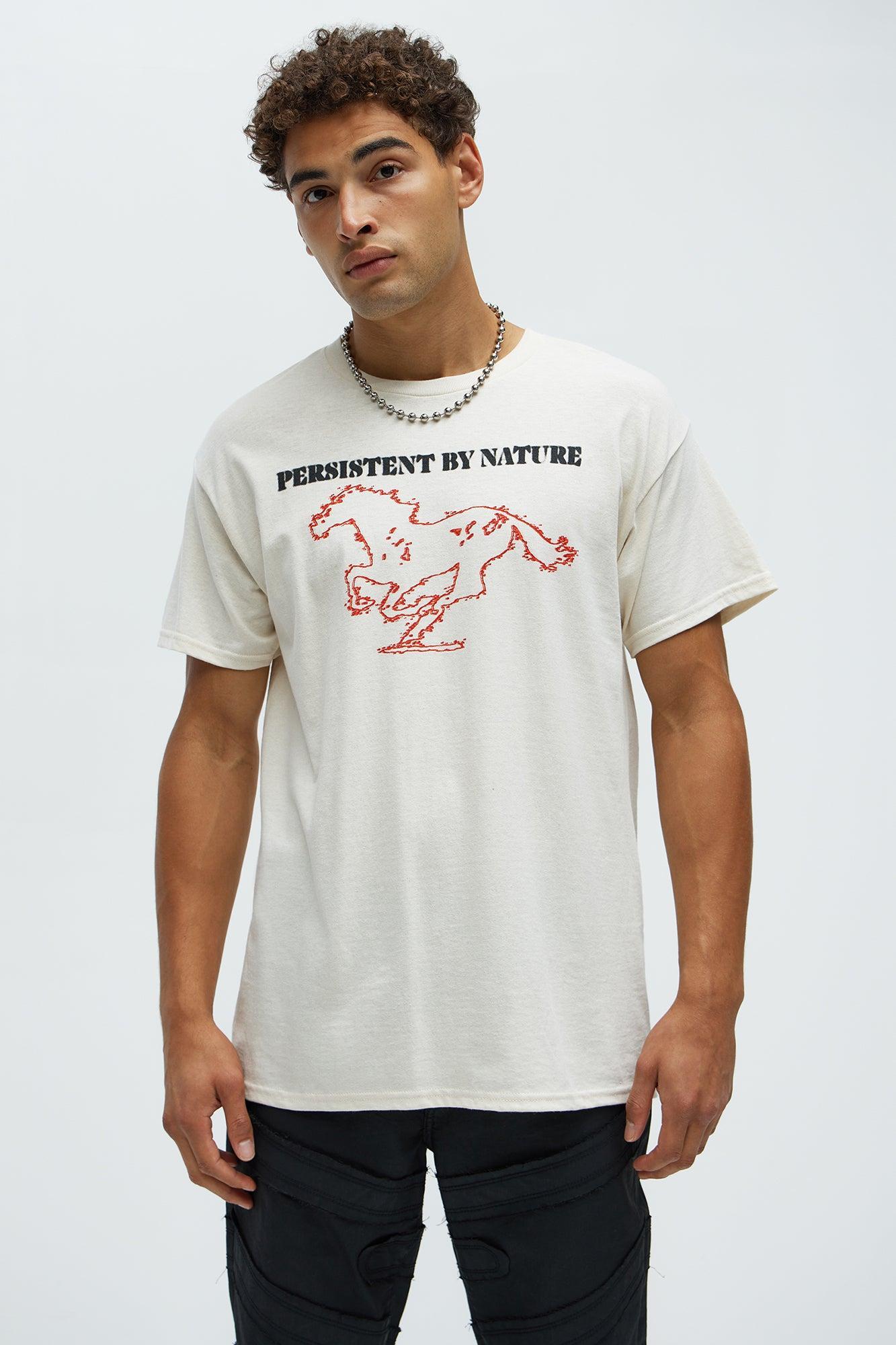 Persistent Horse Short Sleeve Tee - Off White Product Image