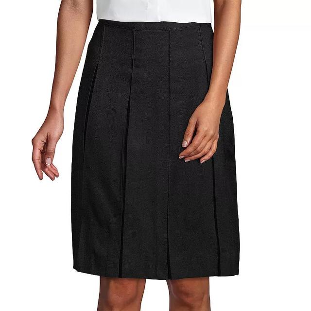 Womens Lands End School Uniform Box Pleat Skirt Green Product Image