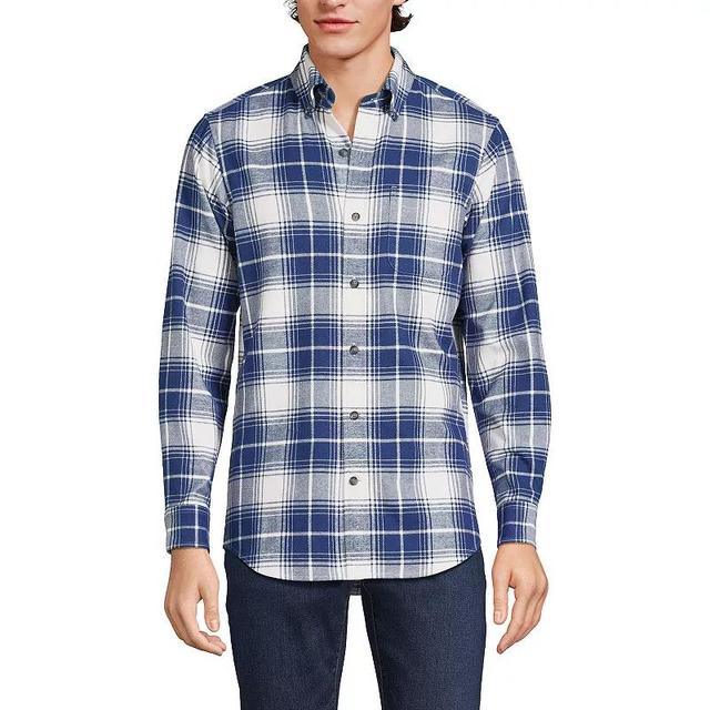 Mens Lands End Traditional-Fit Flagship Flannel Shirt Product Image