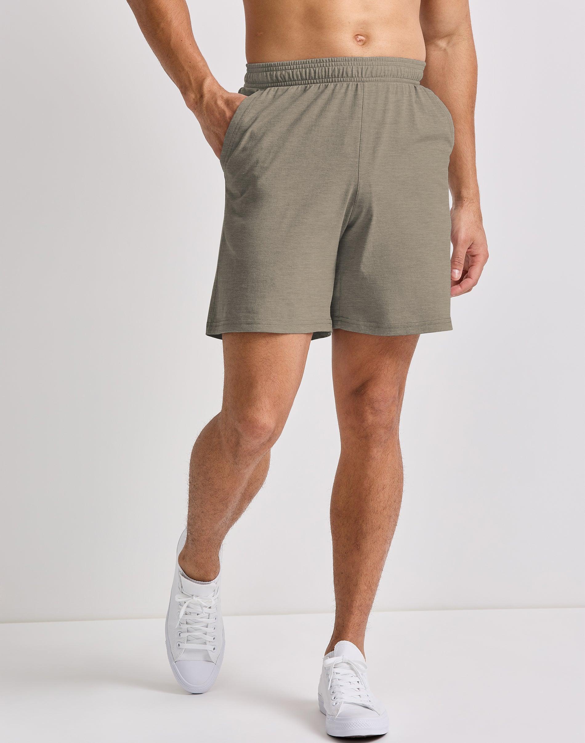 Mens Hanes Tri-blend Jersey Shorts Silverstone Pe Grey Product Image