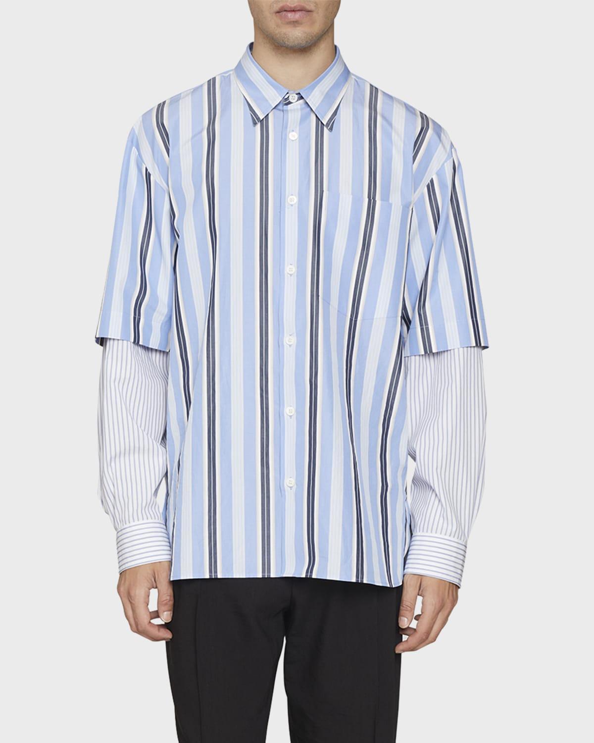 Mens Poplin Double-Layer Sport Shirt Product Image