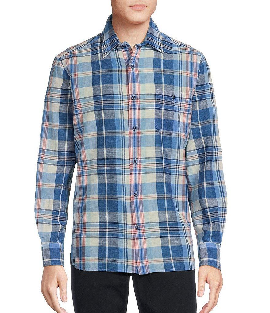 Cremieux Blue Label Color Washed Plaid Poplin Long Sleeve Woven Shirt Product Image