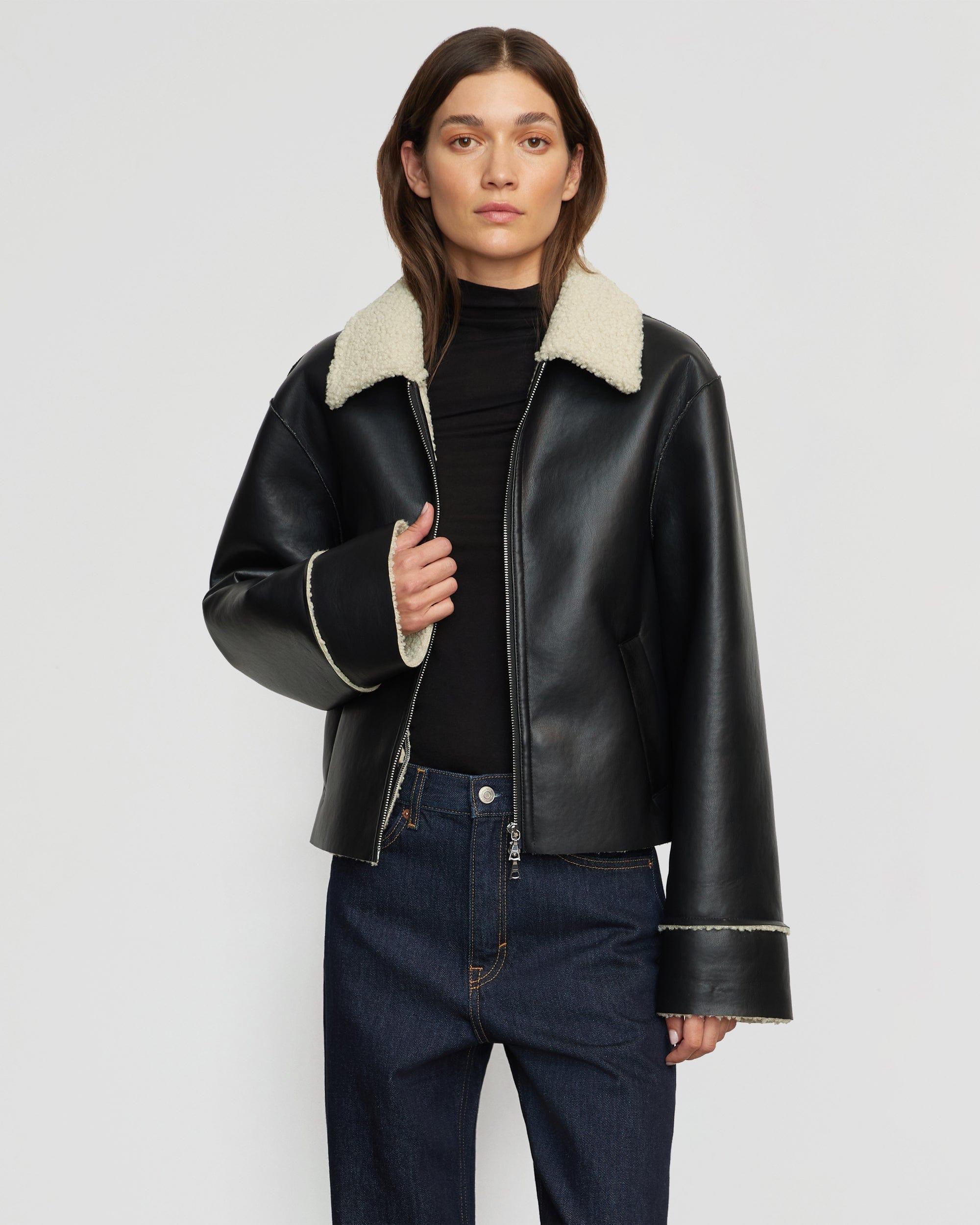 Bonnie Shearling-Collar Coat Product Image