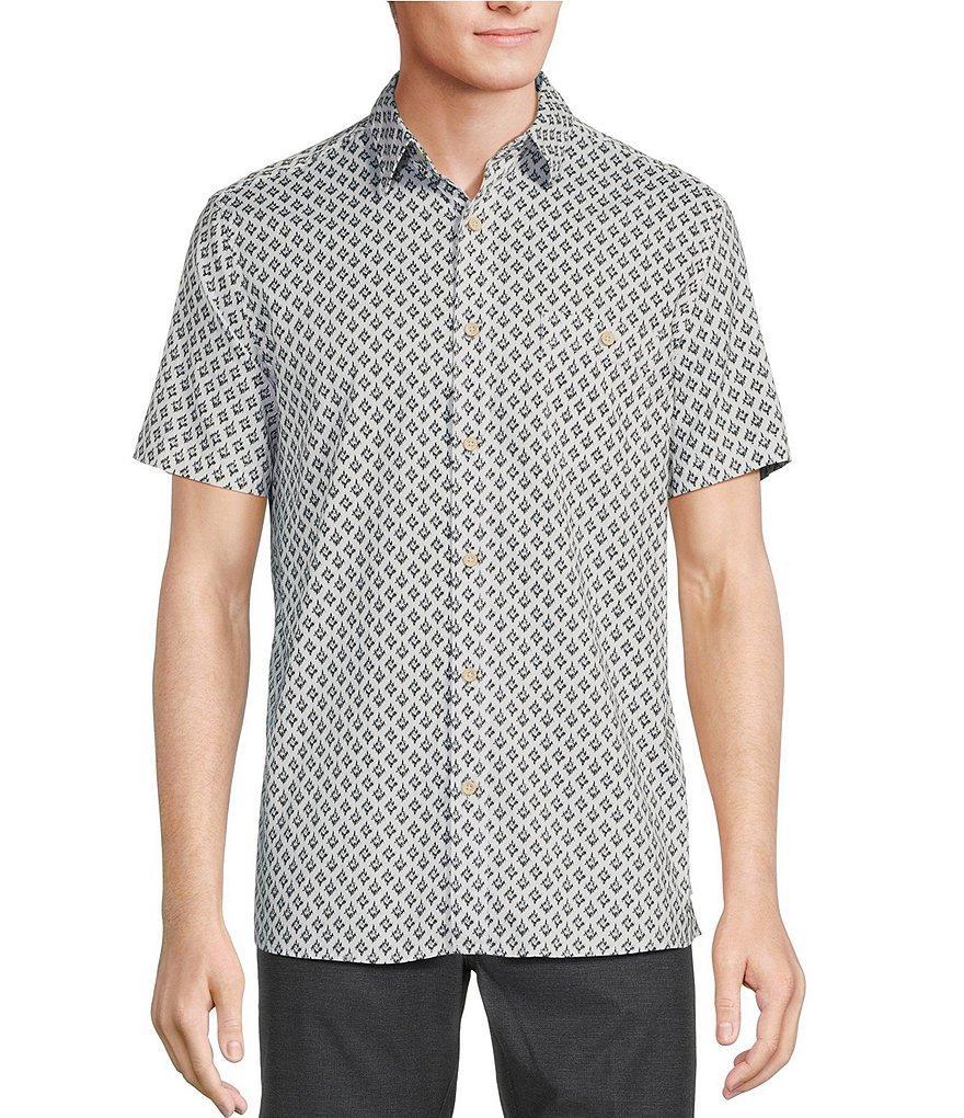 Rowm Short Sleeve Ikat Print Shirt Product Image