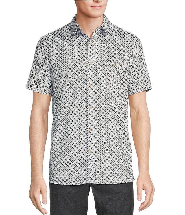 Rowm Short Sleeve Ikat Print Shirt Product Image