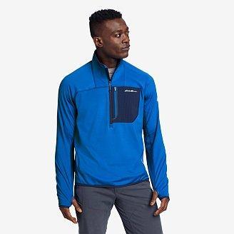 Men's High Route Grid Fleece 1/2-Zip Mock Neck Product Image