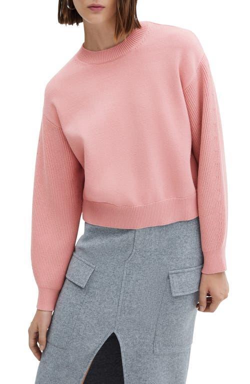 MANGO - Round-neck knitted sweater pinkWomen Product Image