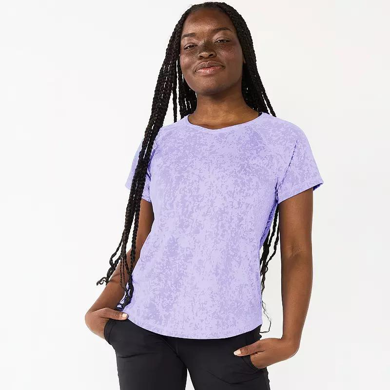 Womens Tek Gear Core Raglan Tee Pink Burnout Product Image