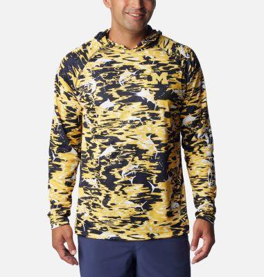 Columbia Men's Collegiate PFG Super Terminal Tackle Hoodie - Michigan- Product Image