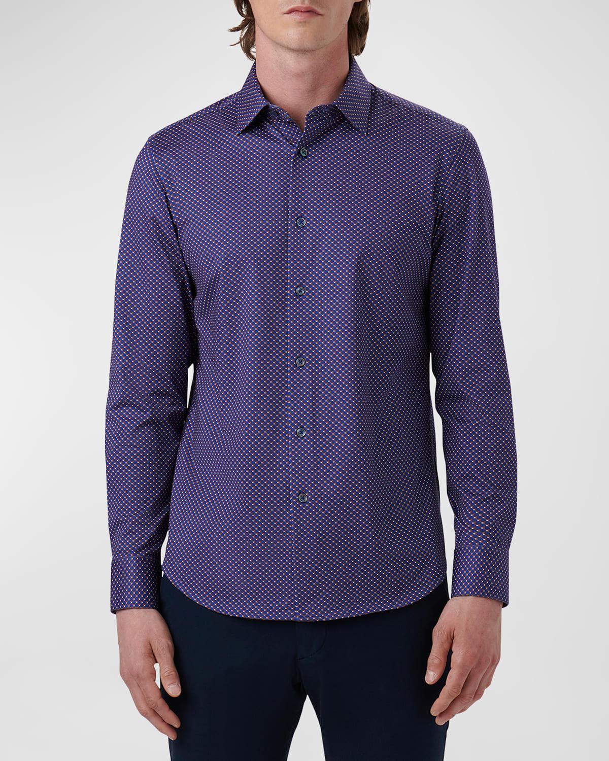 Mens James Ooohcotton Micro-Geometric Sport Shirt Product Image