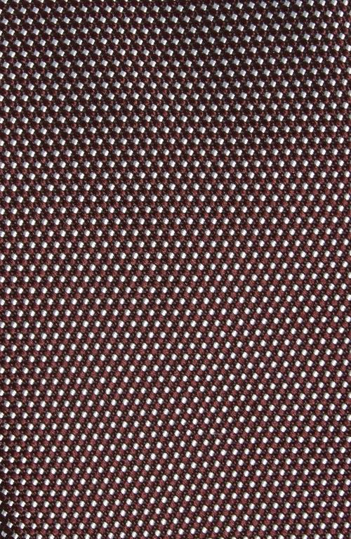 TOM FORD Diagonal Weave Mulberry Silk Tie In Burgundy Product Image