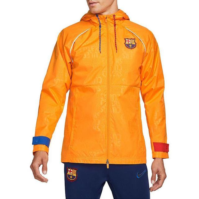 Mens Nike Orange Barcelona All-Weather Full-Zip Jacket Product Image