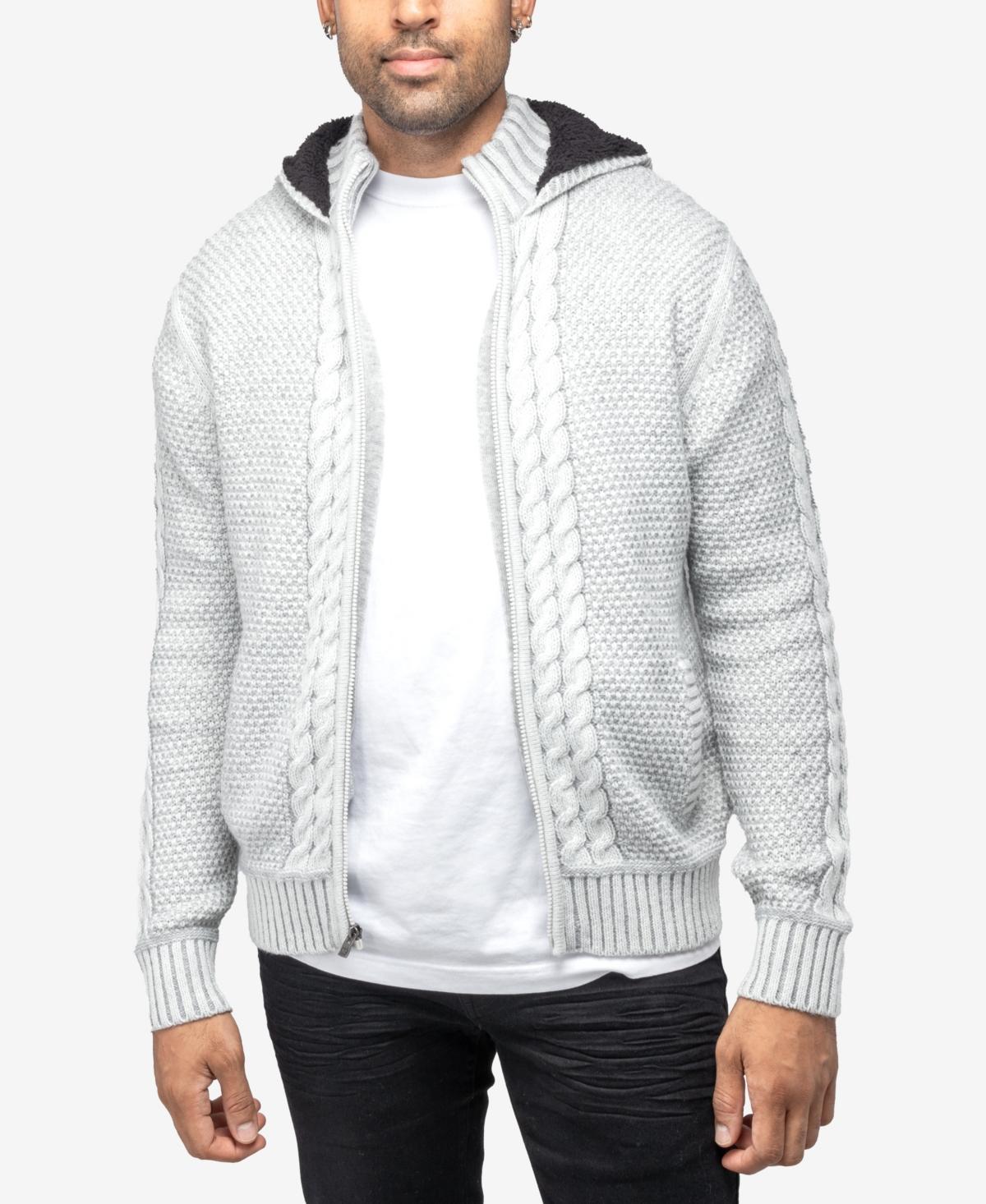 XRAY Hooded Full-Zip High Neck Sweater Jacket in Black at Nordstrom Rack, Size Large Product Image