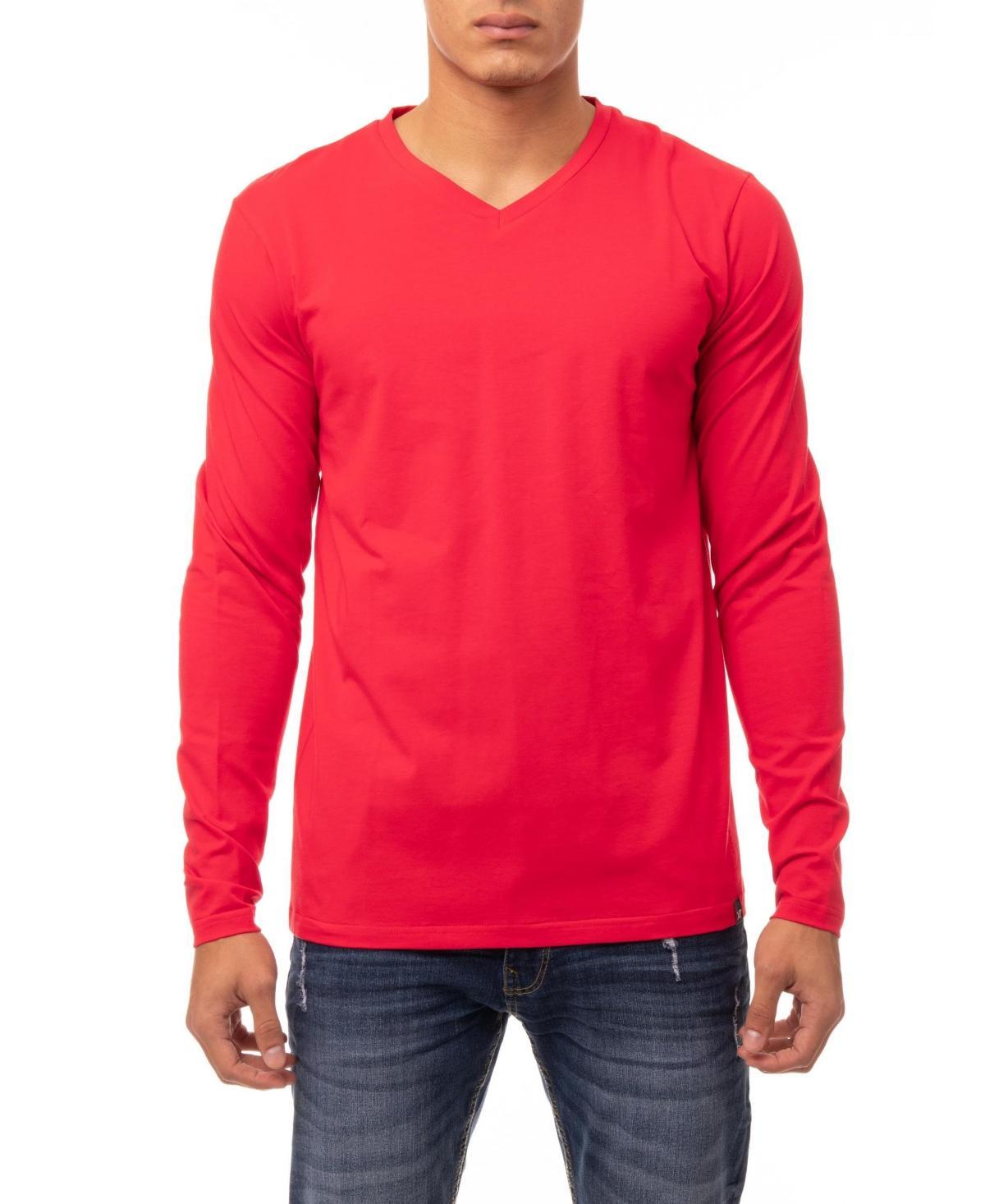 X-Ray Mens Soft Stretch V-Neck Long Sleeve T-shirt Product Image