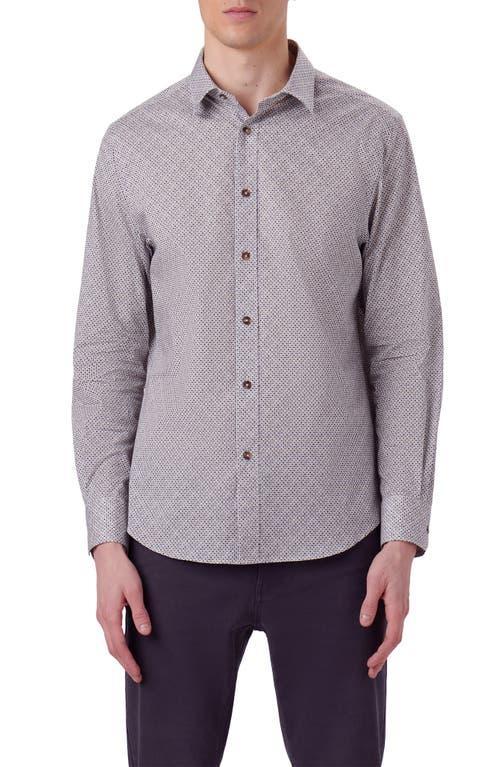 Bugatchi Julian Shaped Fit Mosaic Print Stretch Cotton Button-Up Shirt Product Image